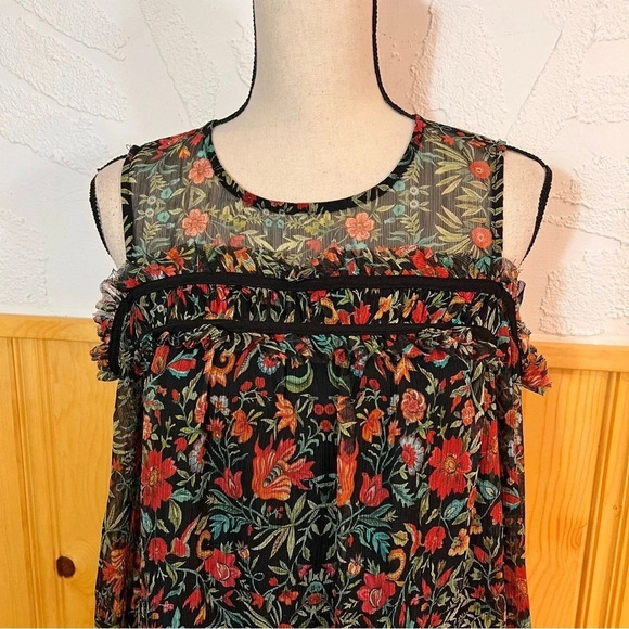 Adelyn Rae Black & Red Floral Cold Shoulder Asymmetric Dress Sz-M - Picture 13 of 13